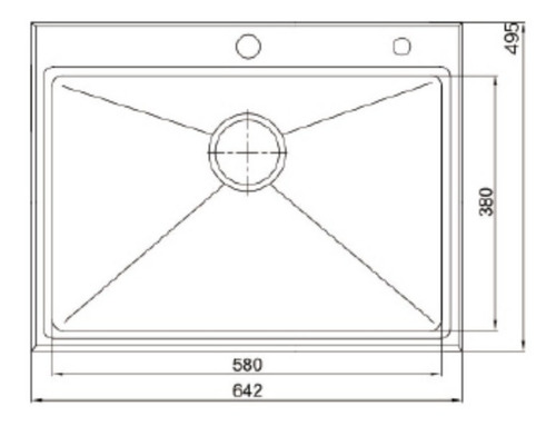 Imagen 4 de 10 de Pileta De A.inox 64x49x22 + Accesorios - Cagliari