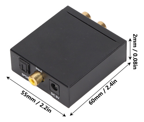 Convertidor Óptico A Analógico Digital Spdif De Aleación De
