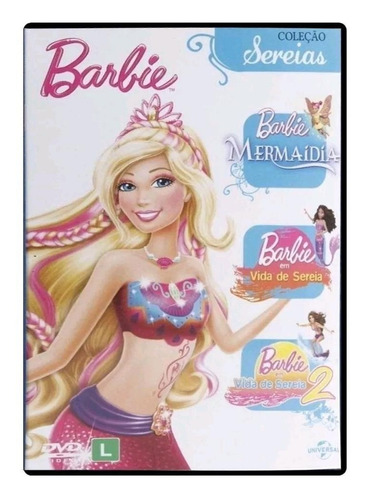 Imagem 1 de 1 de Barbie - Coleção Sereias - Box Com 3 Dvds - Novo
