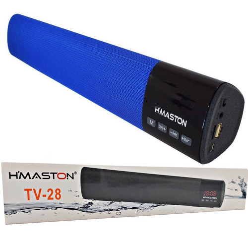 Caixa De Som Bluetooth Super Bass Usb, P2, Sd Card Azul
