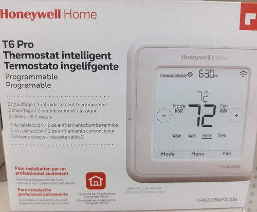 Termostato Honeywell Programable Wifi (v: 24 V, Capacidad