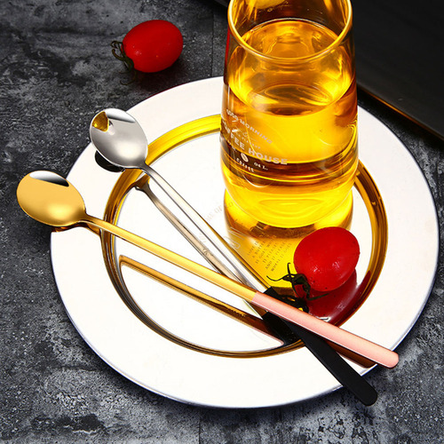 Cuchara Para Saltear Café Y Té, Mango Largo, 4 Unidades