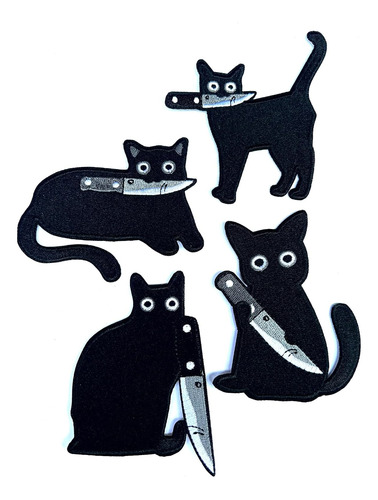 Parches Para Planchar Wikineon, Parches De Gato Con Cuchillo