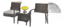 Comprar Juego De Muebles De Mimbre Para Patio, 3 Piezas, Sofás De Ra