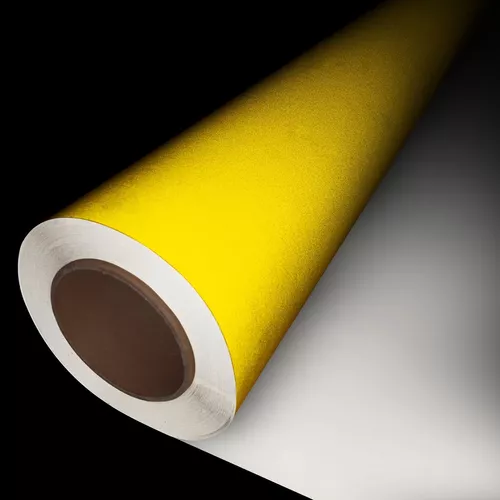 Rolo Vinil Refletivo Grau Comercial Amarelo 2 M X 1,24 M