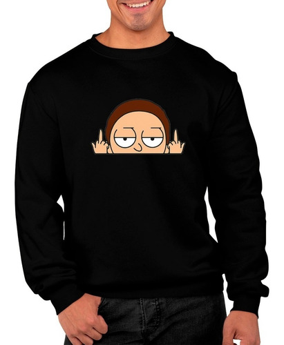 Poleron Cuello Redondo Morty Dedo Rick And Morty Unisex