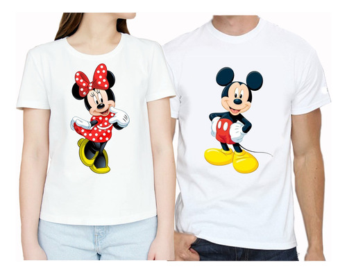 Poleras X 2 Pareja Mickey And Minn San Valentin Dia Del Amor