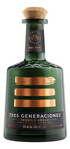 Tequila Añejo 100% Tres Generaciones 50 Aniversario 750ml