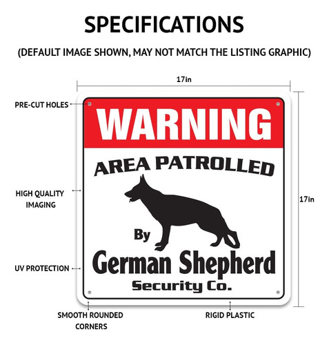 Signmission Collie Área Seguridad De Señal Patrolled Mascota