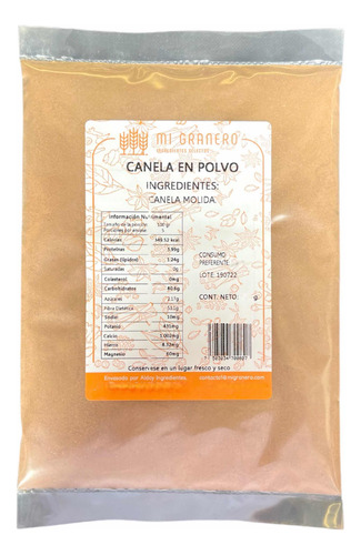 Canela Pura Molida En Polvo 1 Kilogramo