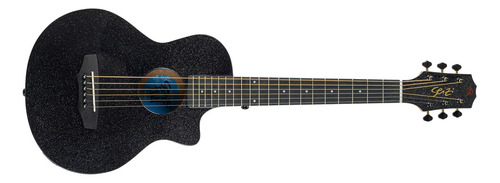 Violão Seizi Fun Panda Aço Acústico Cor Midnight Black Sparkle Orientação Da Mão Destro