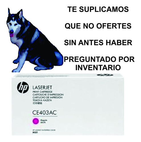 Hp 507a Ce403yc Magenta, Caja Blanca, No Facturado