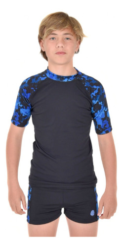 Remera Proteccion Uv + Short Baño Natacion Niño Juvenil