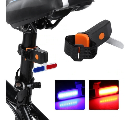 Lámpara Luz High Led Bici Trasera Usb Recargable Contra Agua