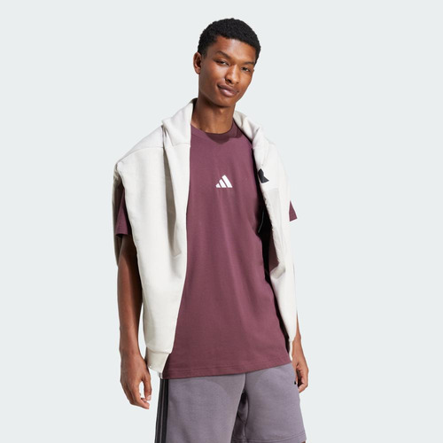 Camiseta Malha Simples Essentials Três Listras adidas