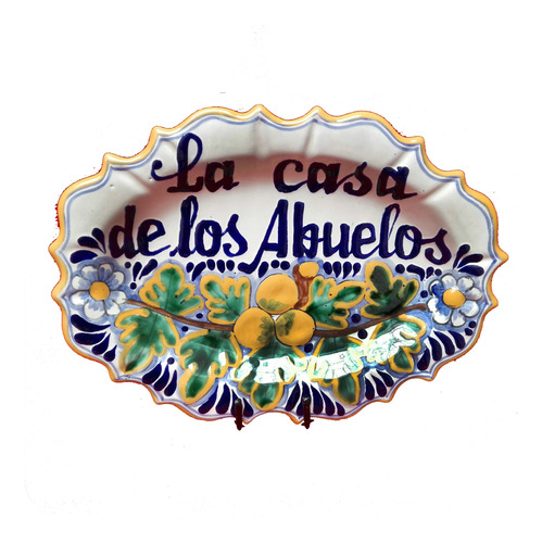 Platón Placa Talavera Poblana M10 La Casa De Los Abuelos Plc