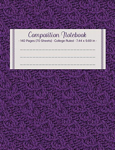 Composition Notebook Knit Crochet Purple Sweater Design With