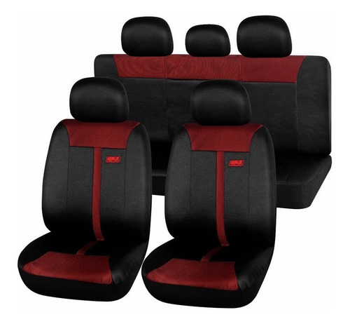 Funda Cubre Asiento Qkl Jubilei Negro Con Rojo