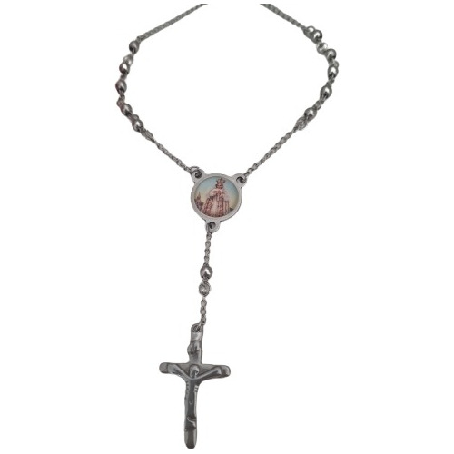 Pulsera Decenario De Acero Virgen De Caacupe