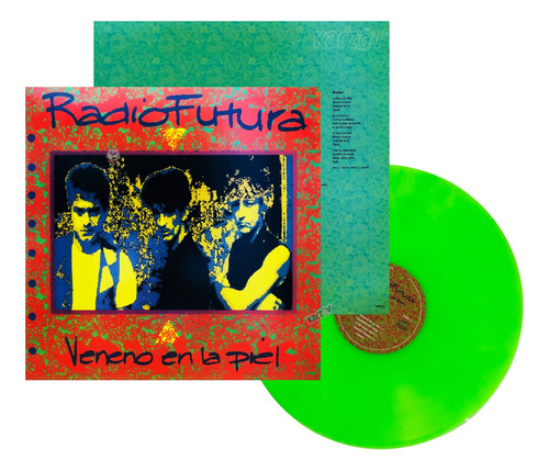 Radio Futura Veneno En La Piel Green Verde Lp Vinyl Versión Del Álbum Estándar