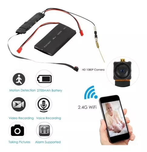 Mini Cámara Espía Wifi Inteligente Full Hd-audio-alarma Mov.