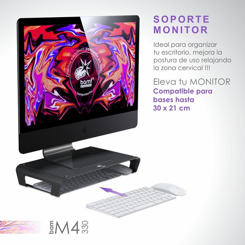Imagen 3 de 9 de Soporte Monitor Bam M4-360 iMac Mac/universal Acero Premium!