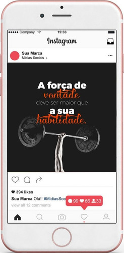 Imagem 4 de 10 de Artes Para Academia, Cross Fit, Personal R Sociais + Legenda