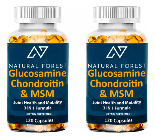 Glucosamina, Condroitina, Msm 240 Cápsulas Natual Forest Usa