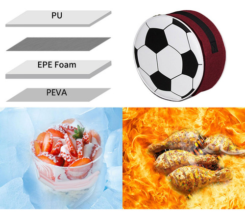 Cesta De Picnic Soporte Impermeable Camping Bowl Bolsa Rojo