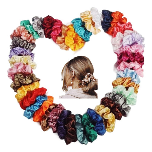 Donas Para Cabello Scrunchies Ligas Mate 12 Piezas