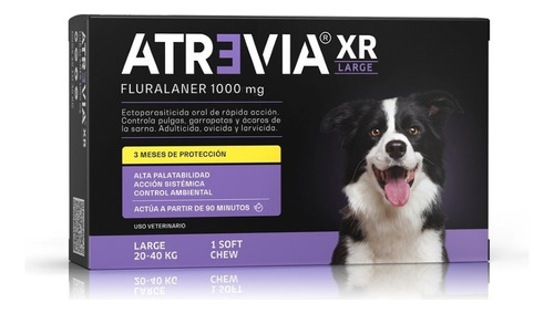 Antipulgas Atrevia Xr Large 1000 Mg 20-40 Kg