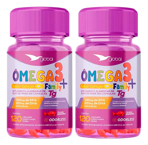 2 Ômega 3 Peixinho 33 22 Family Global Suplementos 120 Cáps