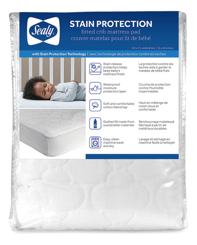 Sealy Protector Impermeable Para Colchon De Cama Infantil Y