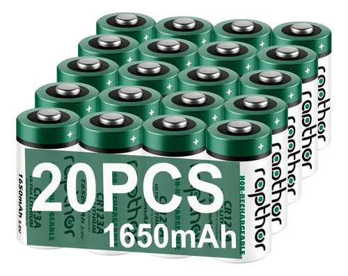 Pilas De Litio Rapthor Cr123a 1650 Mah De Alta Potencia Ul 3