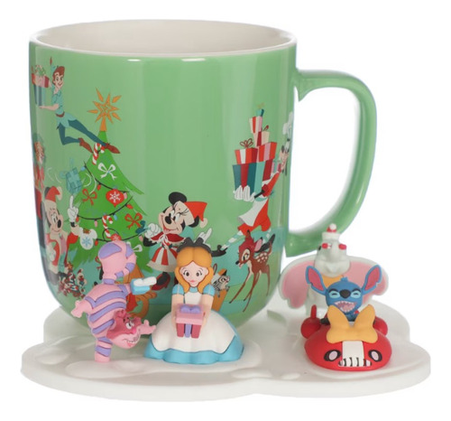 Taza Navideña Disney Store Stitch Dumbo Mickey Original 