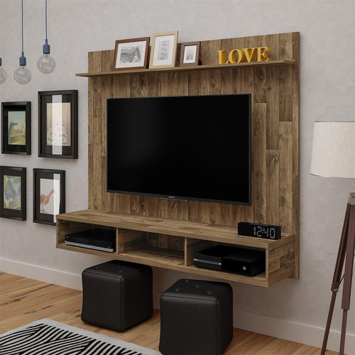 Panel para televisores de hasta 47 pulgadas y 3 nichos Mister Rustic Artely