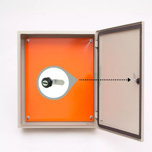 Fechadura Painel Quadro Elétrico Aço Fecho Fenda Lingueta Cor Preto