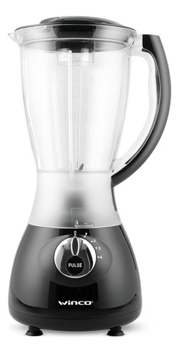 Licuadora Winco W1902 1.5 L negra con jarra de plástico 220V
