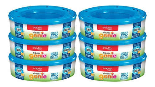 Repuesto Diaper Genie Playtex Bolsa Capacidad 270 Pañales 6p