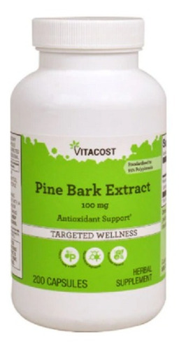 Pine Bark Extract Corteza De Pino, 100 Mg 200 Capsulas
