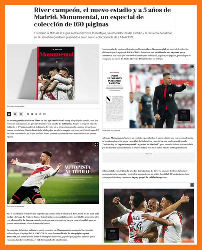 Monumental : River Campeón 2023 Ed. D Lujo La Nación 160 Pag