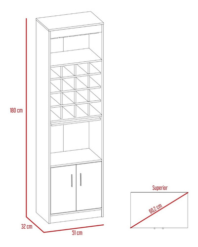 Bar Kava + Rack Extensible - Wengue