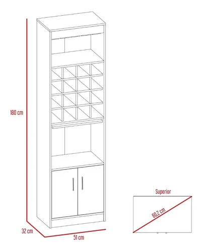 Bar Kava + Rack Extensible - Wengue