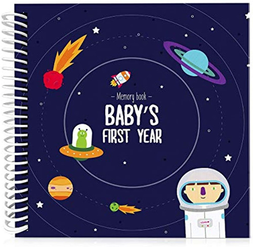 Libro De Memoria Del Primer Año Del Astronauta Babys | 12 Pe