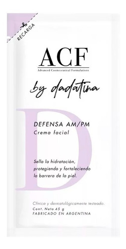 Acf By Dadatina Crema Facial Defensa Am/pm Refill Repuesto