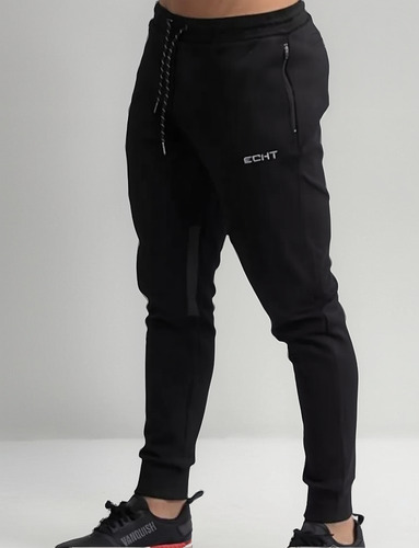 Pants Ejercicio Gym Slim Fit Jogger Casual Calidad Echt Bk