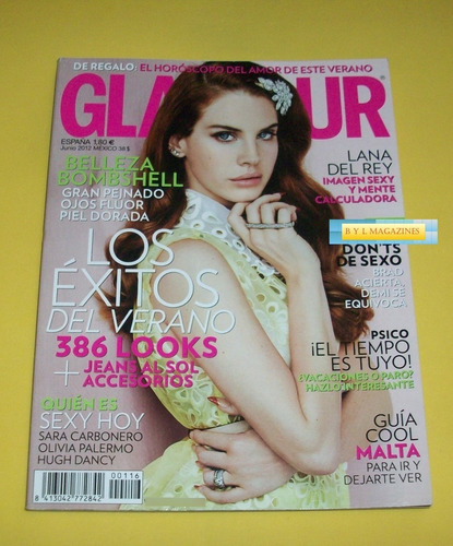 Lana Del Rey Revista Glamour España 2012 Rarisima 