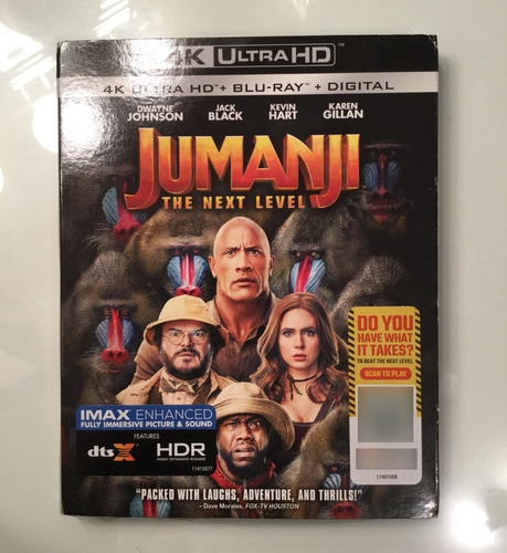 Jumanji Next Level 4k Uhd Imax Slipcover Sellada