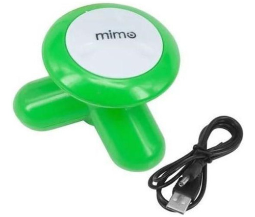 Mini Massageador Mimo Massager Portátil Usb Pilha Verde