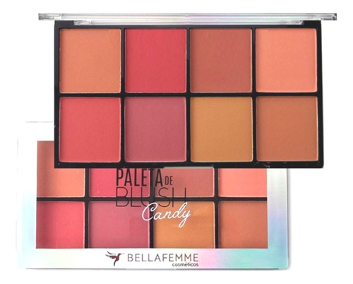 3 Paleta De Blush Candy 8 Tons Bf10057 Bella Femme Atacado